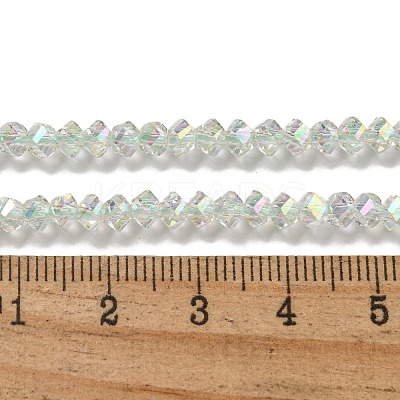 Electroplate Glass Beads Strands GLAA-Q105-04X-1