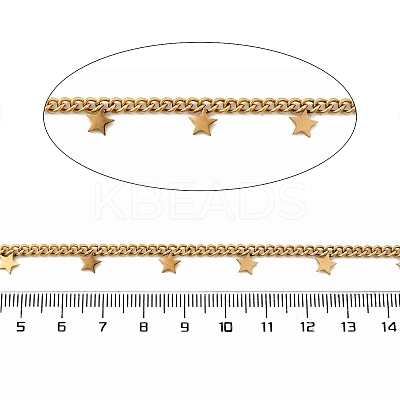 Ion Plating(IP) 304 Stainless Steel Curb Chains CHS-G041-02G-01-1