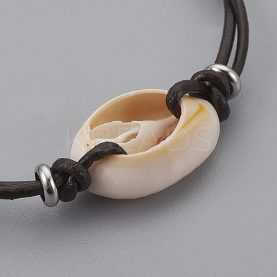 Cowhide Leather Cord Bracelets BJEW-JB04067-1