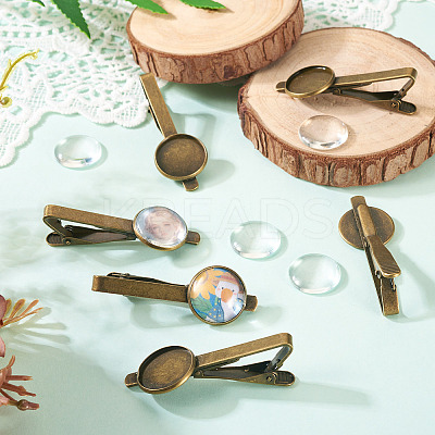 4Pcs Alloy Brooch Cabochon Settings FIND-TA0007-83B-1