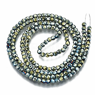 Electroplate Non-magnetic Synthetic Hematite Beads Strands G-T114-59-03-1