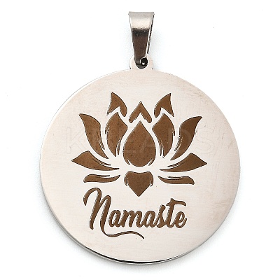 Anti-Tarnish 304 Stainless Steel Pendants STAS-R134-01P-02-1