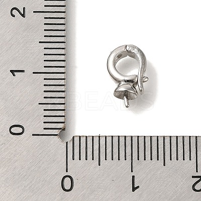 Brass Cup Pearl Peg Bails Pin Pendants KK-K389-142P-1