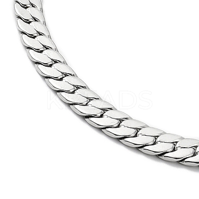 Non-Tarnish 304 Stainless Steel Cuban Link Chain Necklace LS-NJEW-K249-01A-P-1