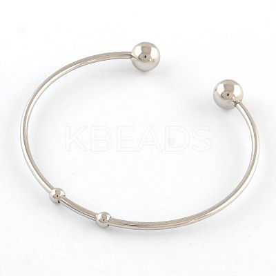 Tarnish Resistant 304 Stainless Steel Cuff Bangle Making X-STAS-R069-01-1