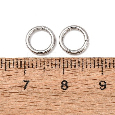 Tarnish Resistant 304 Stainless Steel Open Jump Rings X-STAS-Q186-02-8x1.2mm-1