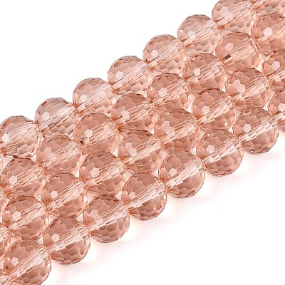Transparent Glass Bead Strands GLAA-R095-8mm-34-1