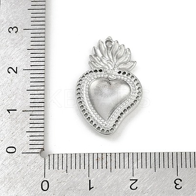 304 Stainless Steel Pendants STAS-P390-02B-P-1