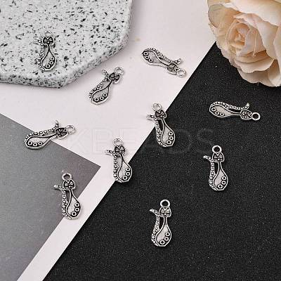 Tibetan Style Alloy Kitten Pendant Settings for Enamel LS-PALLOY-A15359-AS-NF-1