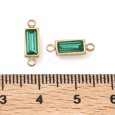 Birthstone 304 Stainless Steel Rhinestone Connector Charms STAS-L022-576G-03-1