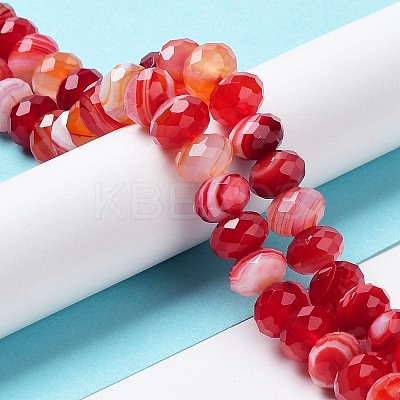 Natural Banded Agate/Striped Agate Beads Strands G-E605-A02-03E-1