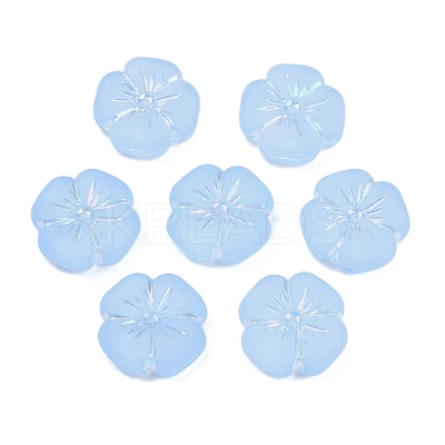Frosted Transparent Acrylic Beads X1-OACR-P029-19B-01-1