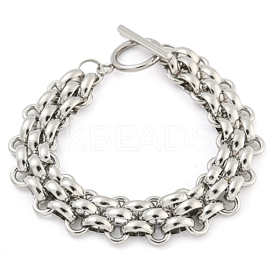 Tarnish Resistant 304 Stainless Steel Link Chain Bracelets BJEW-P315-01A-P-1