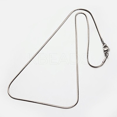 Non-Tarnish 304 Stainless Steel Snake Chain Necklaces LS-NJEW-M114-31-P-1