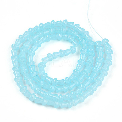 Baking Paint Glass Beads Strands DGLA-N007-01H-1