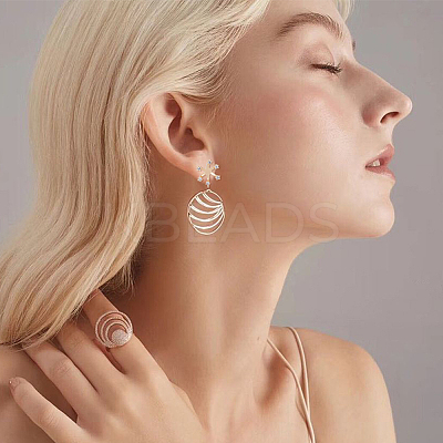 10Pcs Brass Flower Stud Earring Findings KK-FH0006-77-1