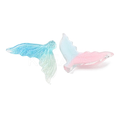 Luminous Ocean Transparent Resin Cabochons CRES-L045-02C-1