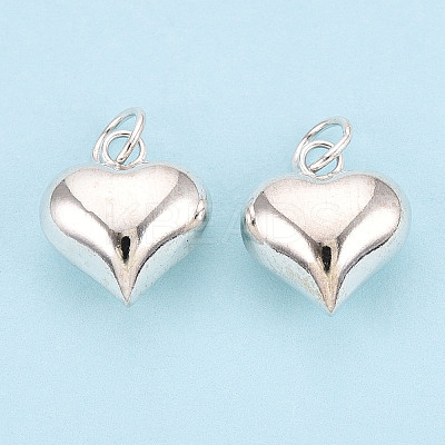 925 Sterling Silver Heart Charms STER-T008-32S-01-1