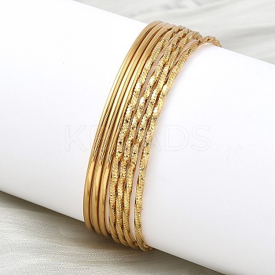 7Pcs 304 Stainless Steel Bangles for Women BJEW-C132-03G-1
