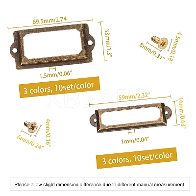 Iron Name Card Label Holder Frames IFIN-GA0001-03-1