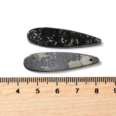 Natural Pyrite Pendants G-L617-G05-10x40mm-1