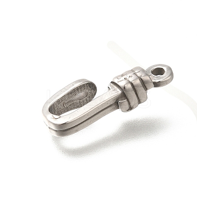 Anti-Tarnish 304 Stainless Steel Hook Clasps STAS-I321-71P-1
