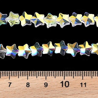 Electroplate Transparent Glass Beads Strands EGLA-U004-03A-AB01-1