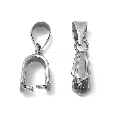 Non-Tarnish 304 Stainless Steel Ice Pick Pinch Bails STAS-P319-15P-1