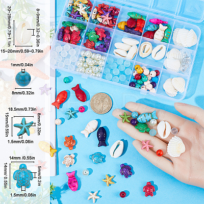 DIY Ocean Theme Bracelet Making Kit DIY-SC0023-34-1