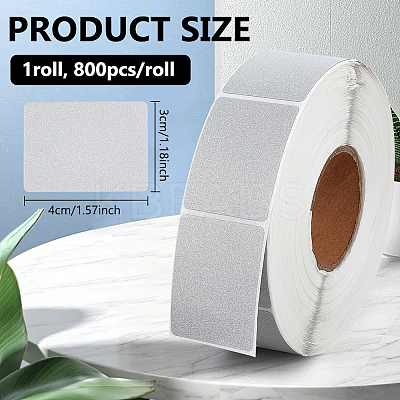 800Pcs Rectangle Paper Thermal Printable Label Stickers AJEW-WH0777-003A-1