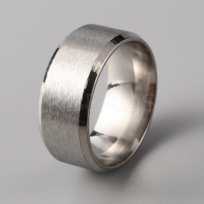 201 Stainless Steel Plain Band Ring for Women RJEW-WH0010-06B-MP-1