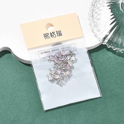 SHEGRACE Brass Pave Cubic Zirconia Horse Eye Connector Charms XGRQ2O035-436P-1