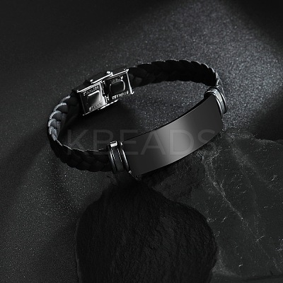 Imitation Leather Cord Braided Bracelets LS-BJEW-B126-01B-1