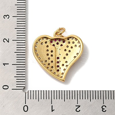 Rack Plating Brass Micro Pave Cubic Zirconia Pendants KK-K377-78G-1