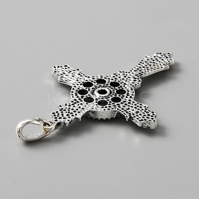 Alloy Rhinestone Hang Snap Base Pendants FIND-WH0145-77-1