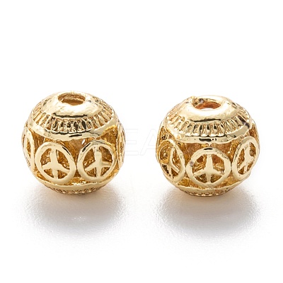 Alloy Hollow Beads PALLOY-P238-21G-RS-1