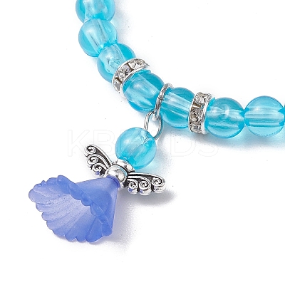 Transparent Plastic Beaded Stretch Bracelets for Children BJEW-JB11507-02-1