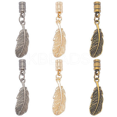 12Pcs 3 Colors Alloy Cord Ends FIND-GF0009-09-1