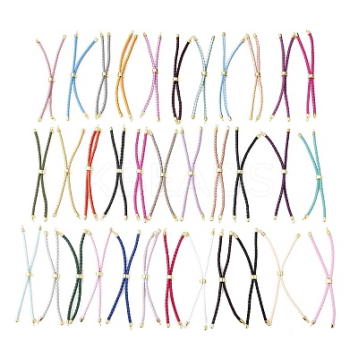 Adjustable Round Braided Microfiber Leather Cord Bracelet Making KK-CBAC260-01G-1