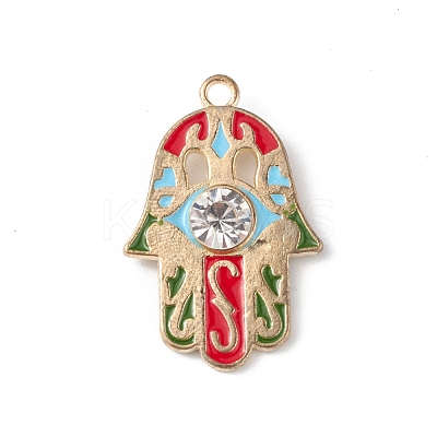 Alloy Rhinestone Pendants PALLOY-M206-23KCG-1