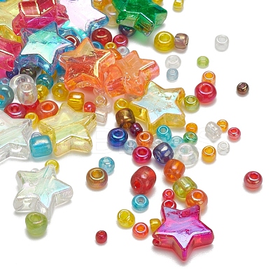 24 Style Round Glass Seed Beads SEED-YW0001-65-1