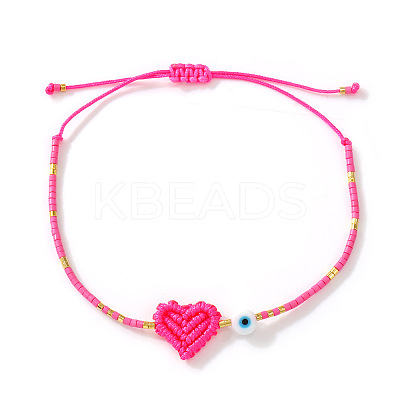 Glass Seed Bead & Glass Braided Bead Bracelets PP1183-7-1