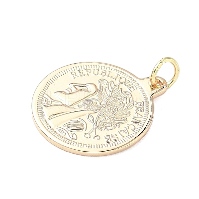 Brass Pendants KK-D364-08G-1