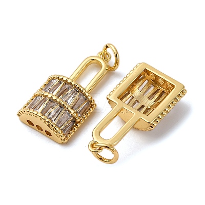 Brass Micro Pave Cubic Zirconia Pendants KK-P308-68G-1