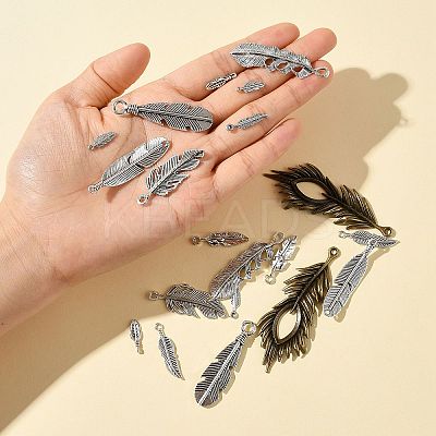 20Pcs 10 Style Tibetan Style Alloy Pendant TIBEP-YW0001-32-1