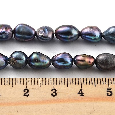 Dyed Natural Cultured Freshwater Pearl Beads Strands PEAR-P062-28F-1
