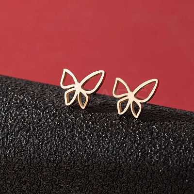 Stainless Steel Small Animal Stud Earrings for Women PW-WG87B69-19-1