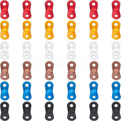 36Pcs 6 Colors Aluminum Alloy Guyline Cord Adjuster AJEW-FH0001-45-1