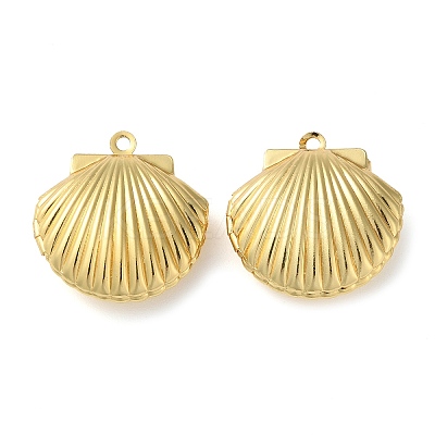 Rack Plating Brass Locket Pendants KK-M269-11G-1