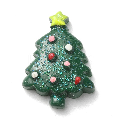 Christmas Theme Opaque Resin Cabochons LS-RESI-WH0029-34C-1